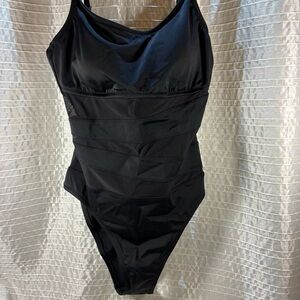 Shade & Shore Black One-Piece Swimsuit